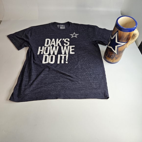 Dallas Cowboys Authentic T-Shirt & Wooded Mug - Picture 1 of 2
